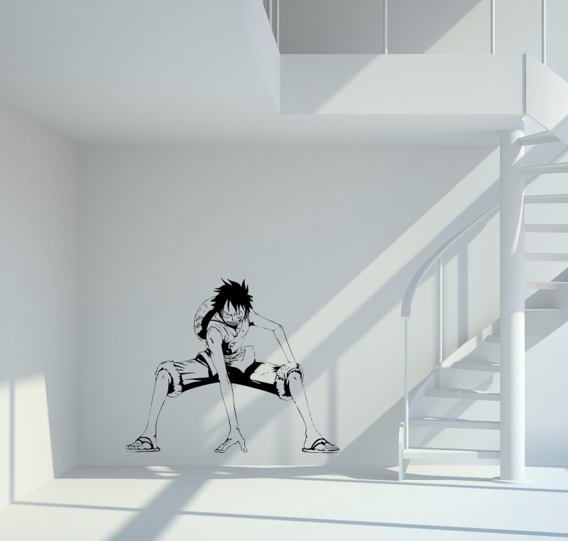 One Piece Ruffy Wandtattoo One Piece Ruffy Wandtattoo